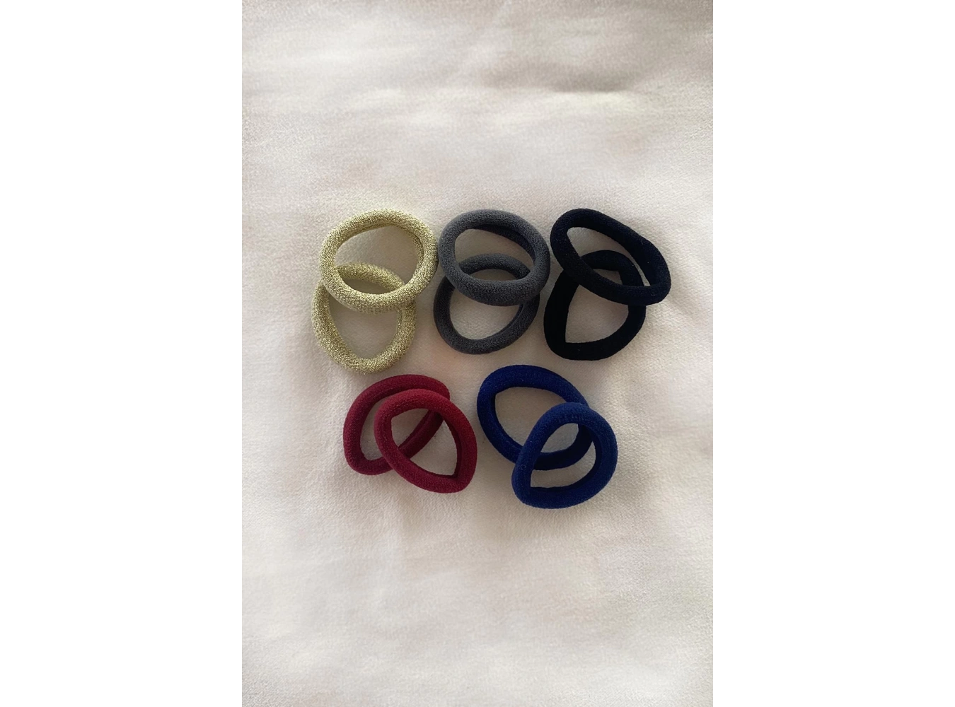 Karışık Renk 10lu Simli Havlu Lastik Toka