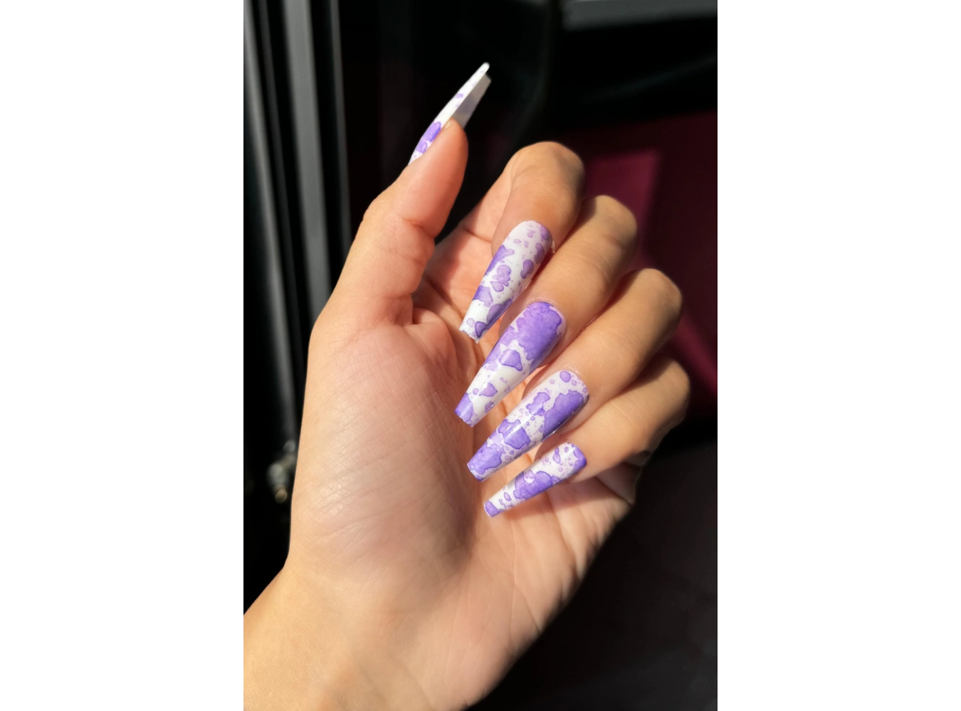 Karışık Renk 12li Sulu Boya Efektli Takma Tırnak Set