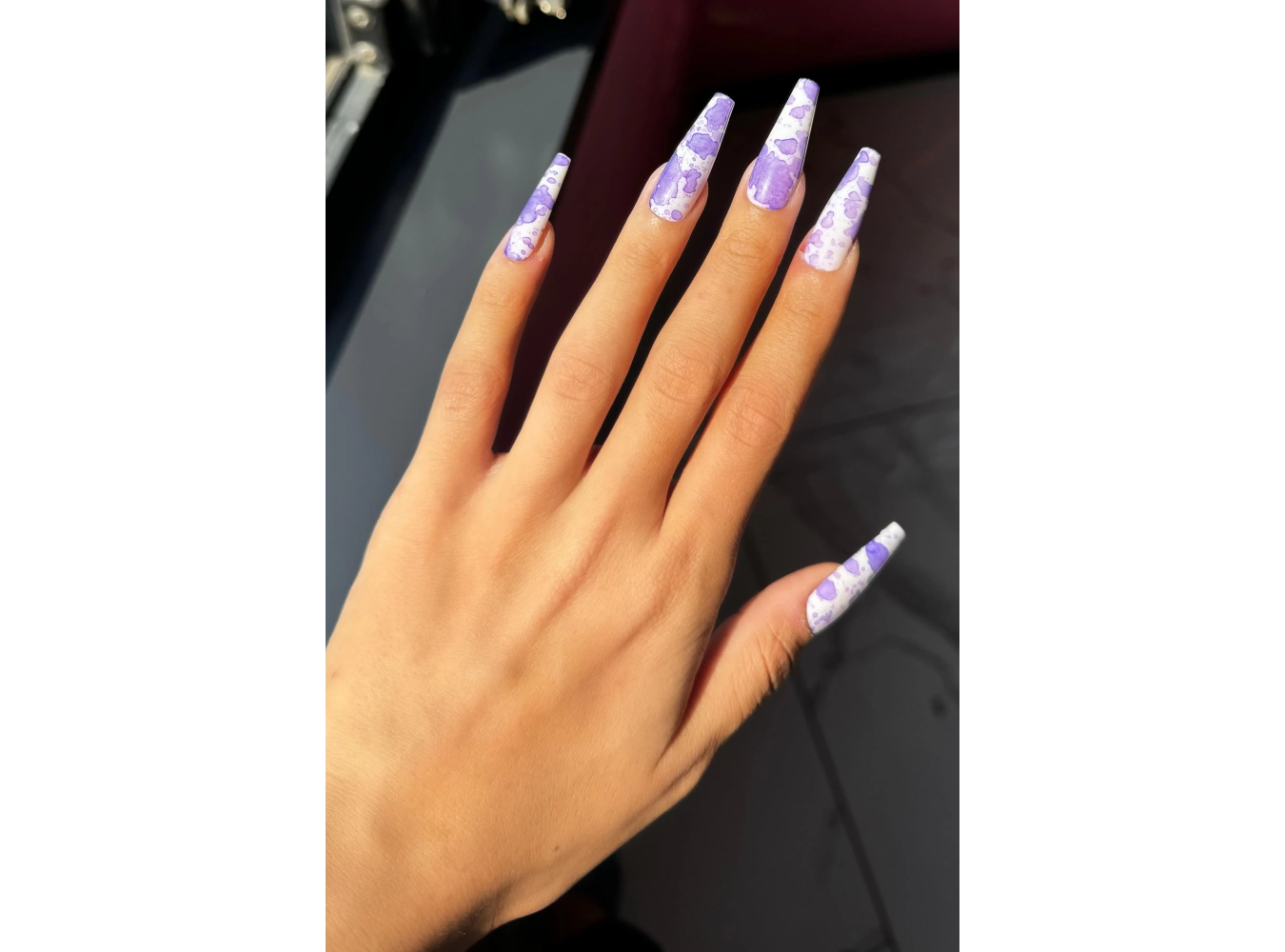 Karışık Renk 12li Sulu Boya Efektli Takma Tırnak Set