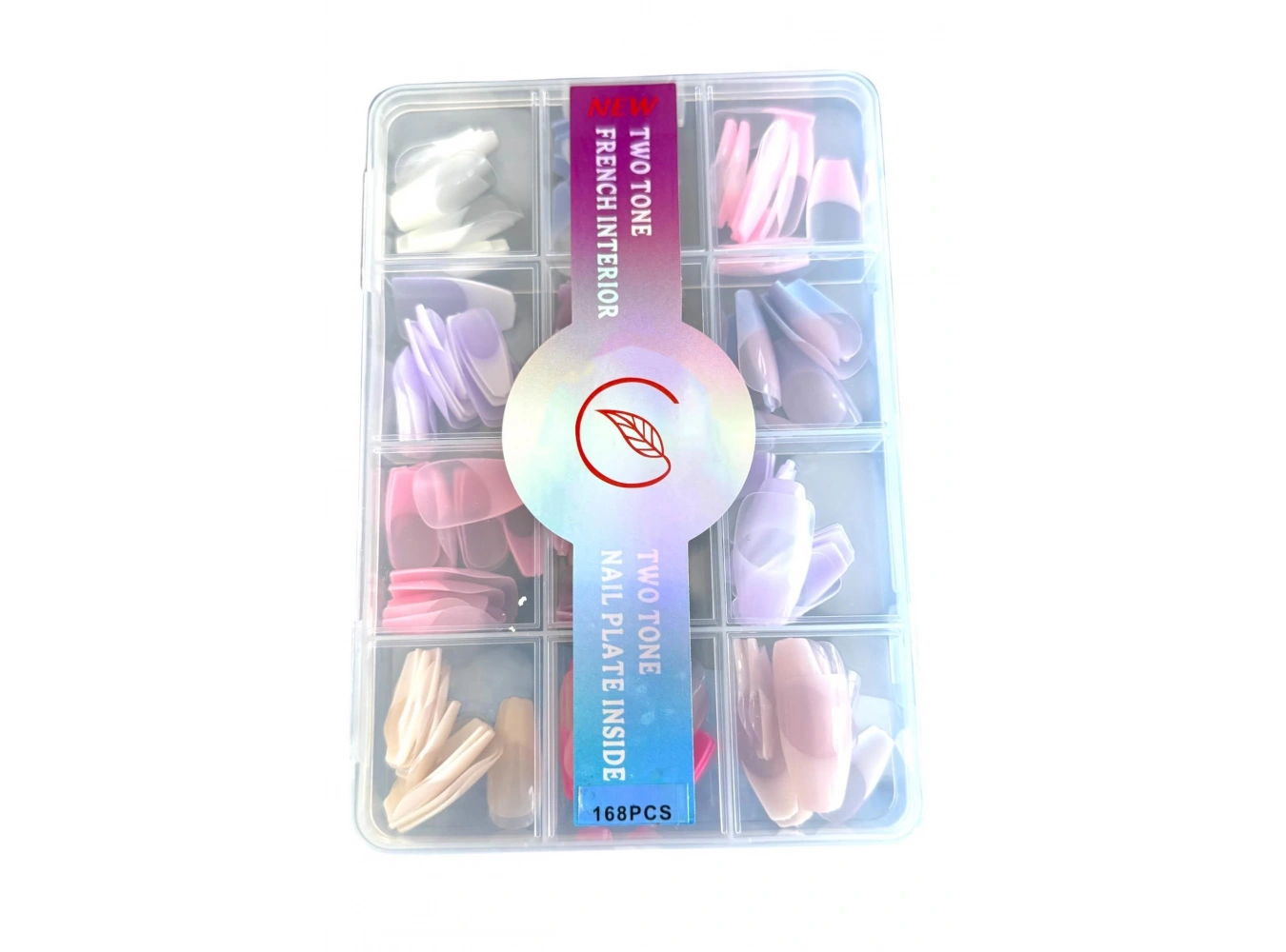 Karışık Renk 168 Adet Frenchli Takma Tırnak Set