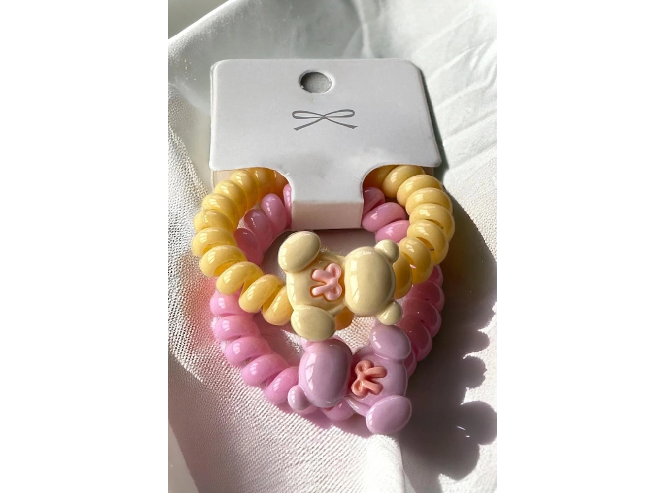 Karışık Renk 2li Ayıcık Detaylı Helezon Toka