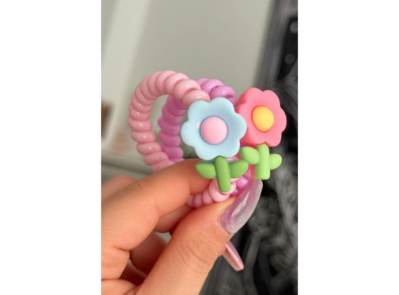 Karışık Renk 2li Lale Detaylı Helezon Toka