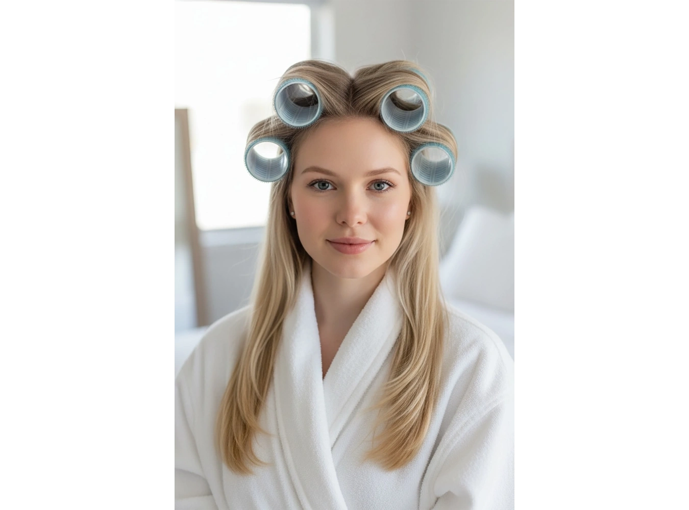 Karışık Renk 4 Adet Bigudi Cırtlı/ Yapışkanlı Saç Bigudisi /Orta Boy