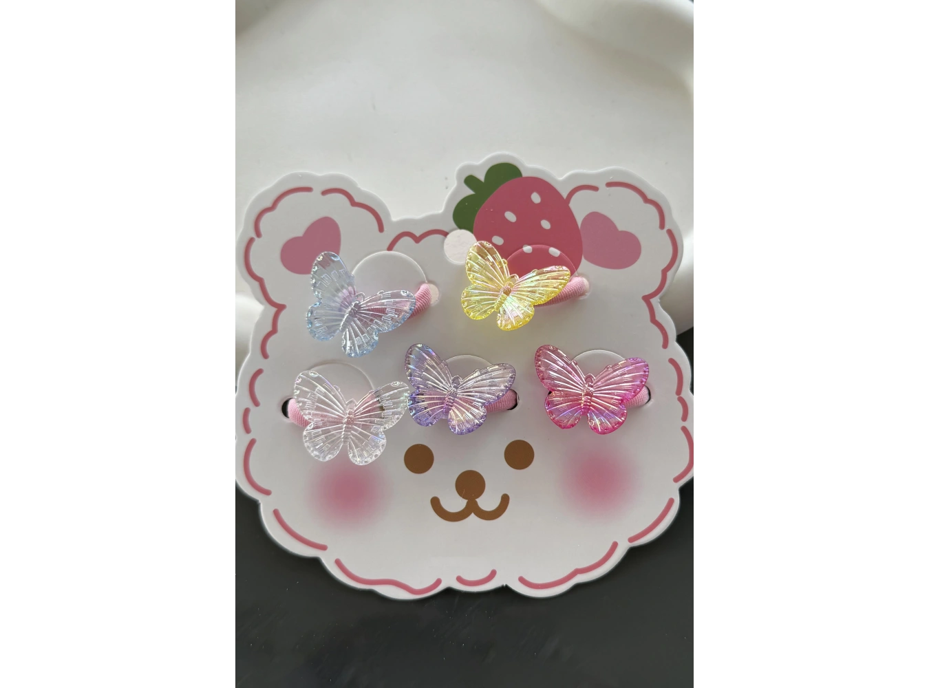 Karışık Renk 5li Kelebek Lastik Toka Set