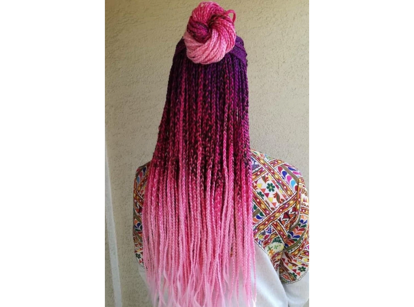 Karışık Renk Afrika Zenci Örgüsü Box Braid Sentetik Saç 60cm 100gr