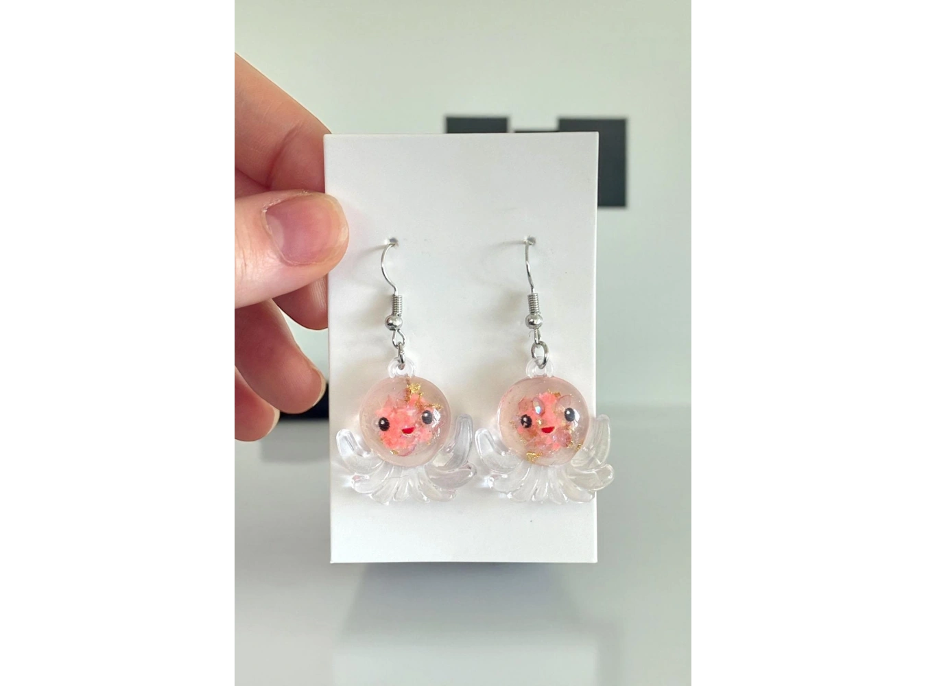 Karışık Renk Ahtapot Figürlü Çocuk Küpe (Çift)