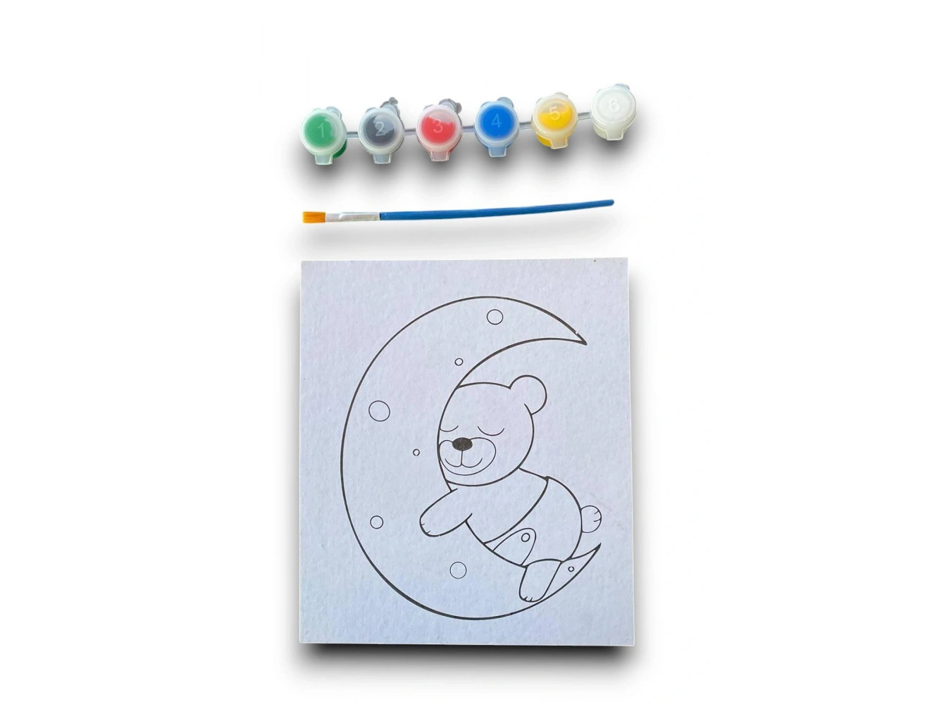 Karışık Renk Ayı Figürlü Boyama Set