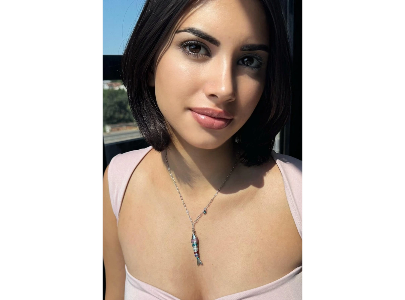 Karışık Renk Balık Figürlü YSX Kolye