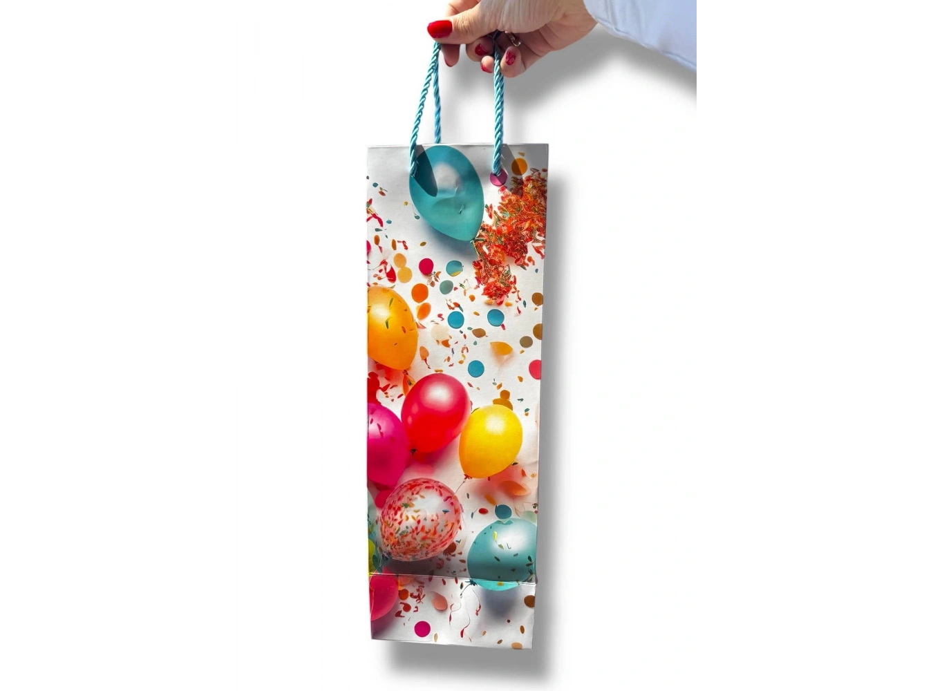 Karışık Renk Balon Figürlü Karton Çanta