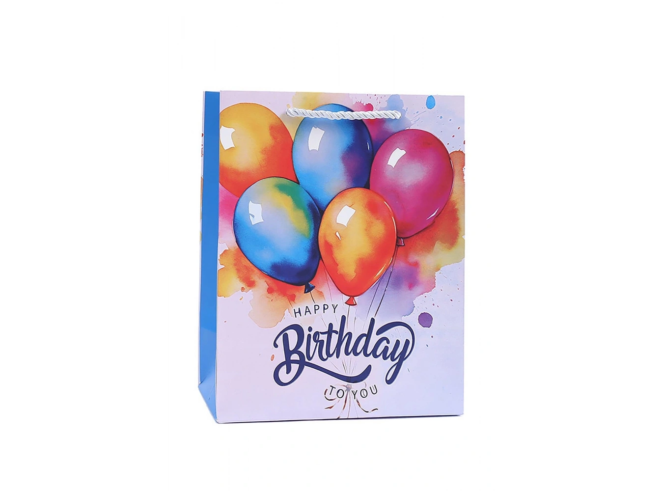 Karışık Renk Balon Figürlü Karton Çanta