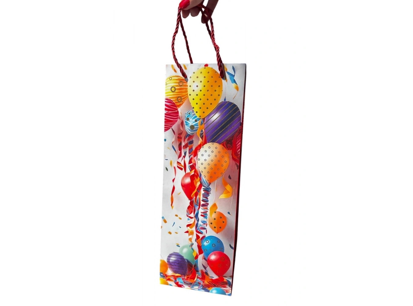 Karışık Renk Balon Figürlü Karton Çanta