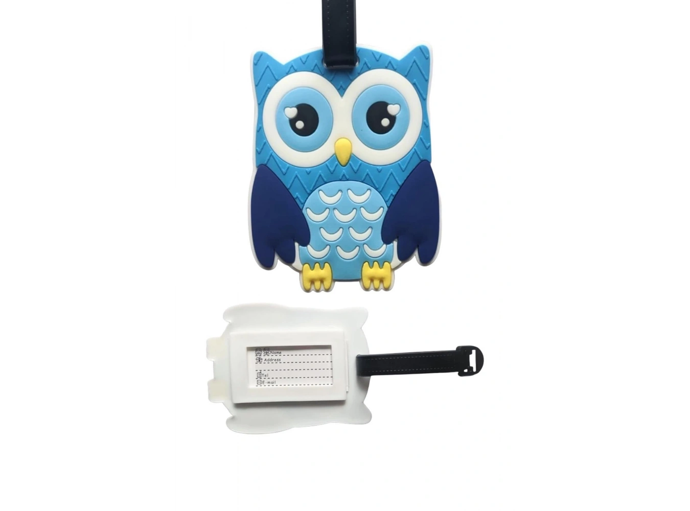 Karışık Renk Baykuş Figürlü Bavul Kartlığı