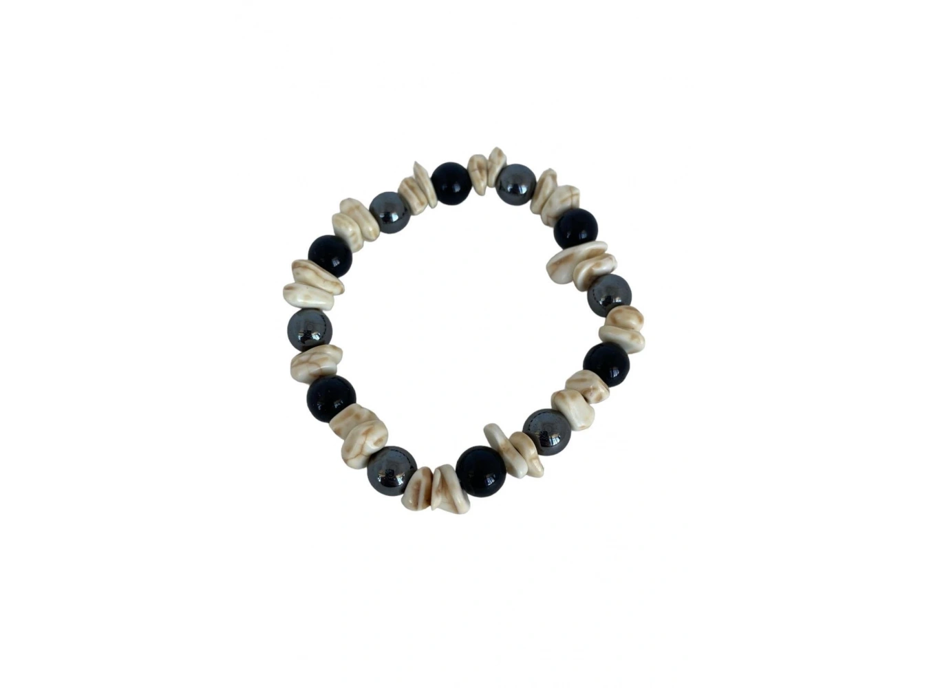 Karışık Renk Boncuk Detaylı Erkek Bileklik