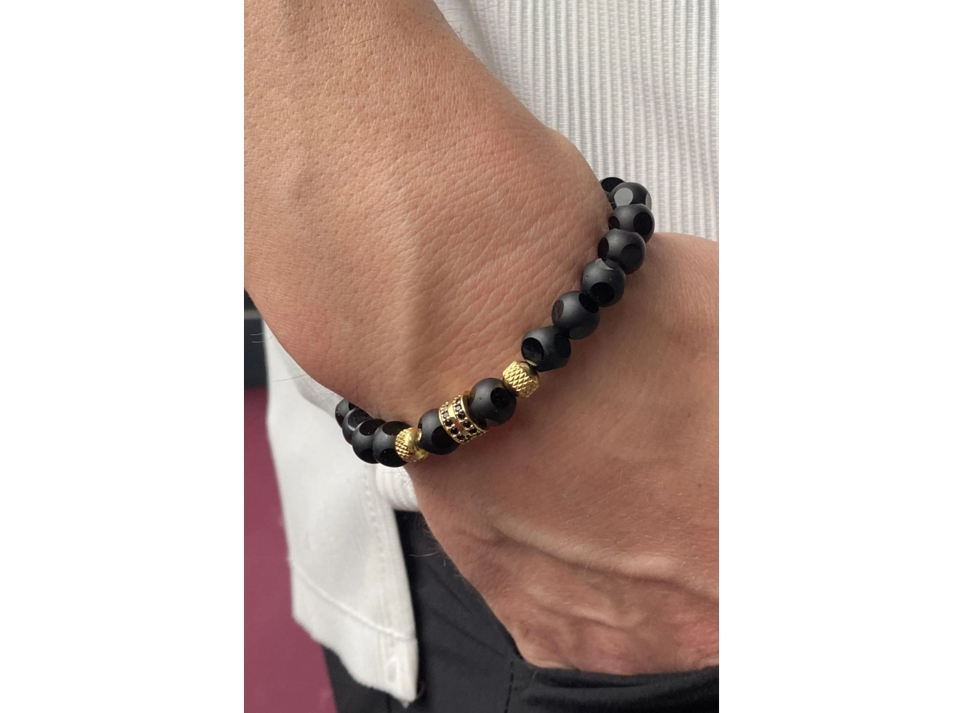 Karışık Renk Boncuk Erkek Bileklik