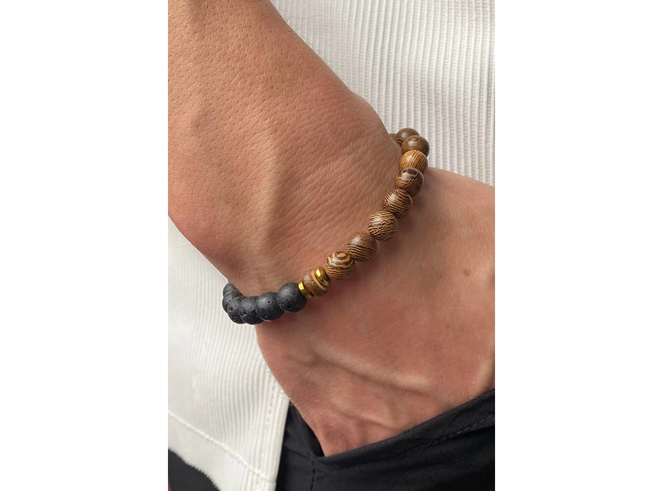 Karışık Renk Boncuk Erkek Bileklik