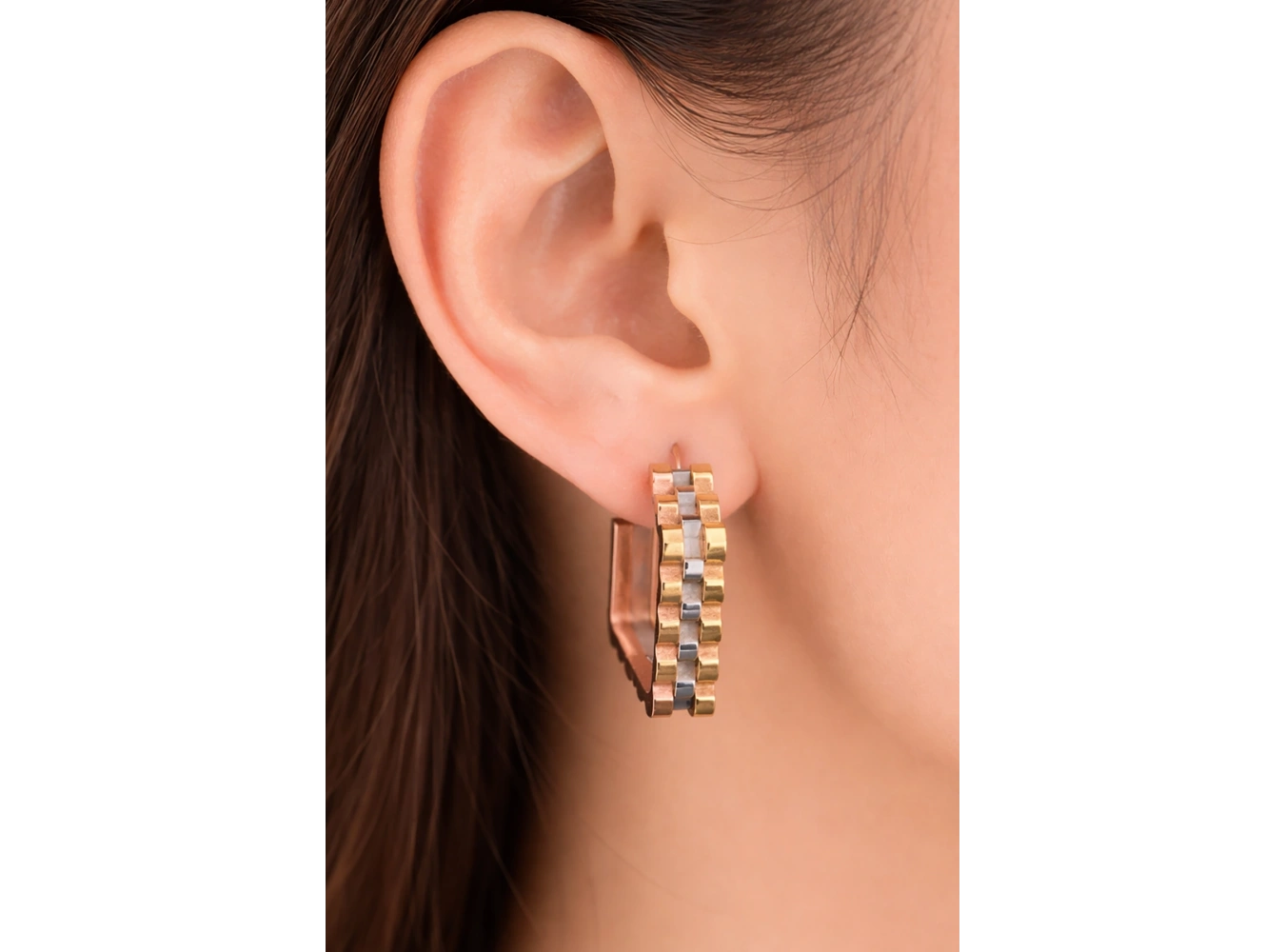 Karışık Renk Çelik Küpe (Çift)