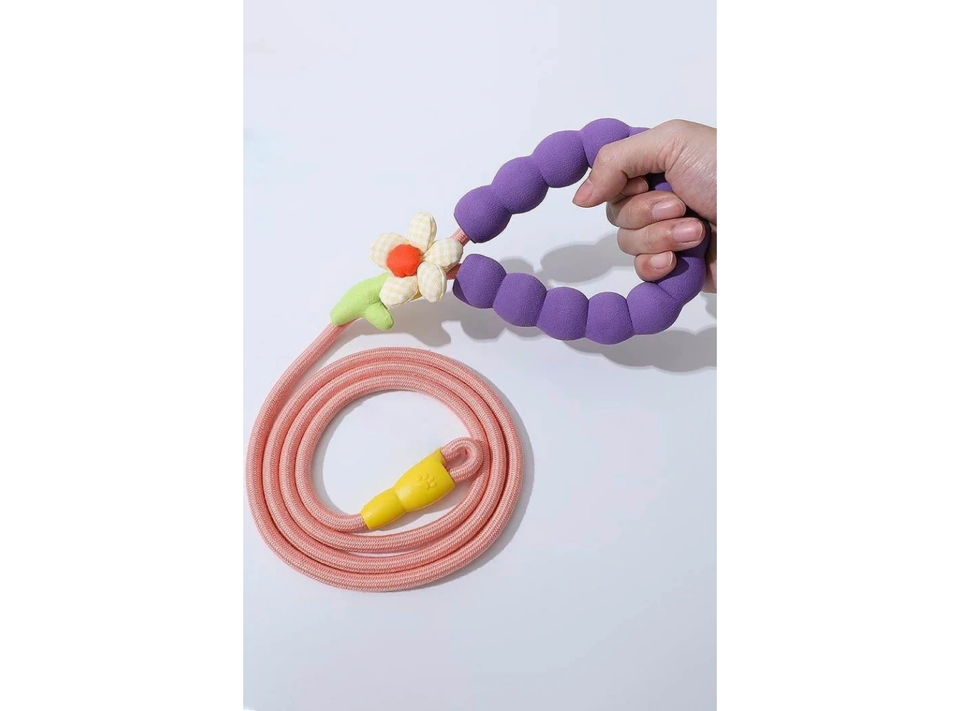 Karışık Renk Çiçek Figürlü İpli Kedi Köpek Tasması