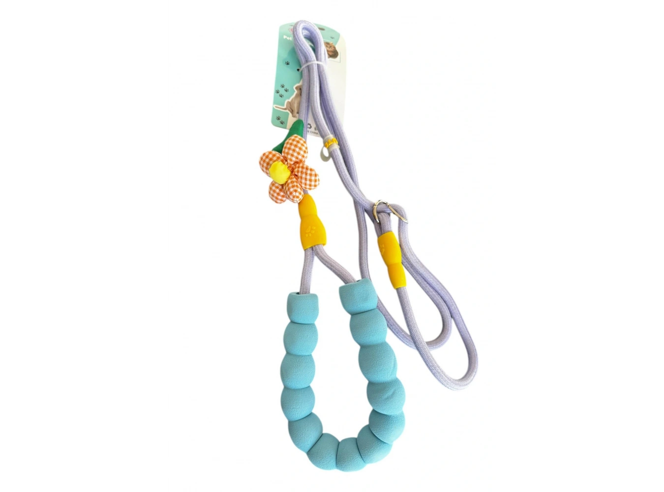 Karışık Renk Çiçek Figürlü İpli Kedi Köpek Tasması