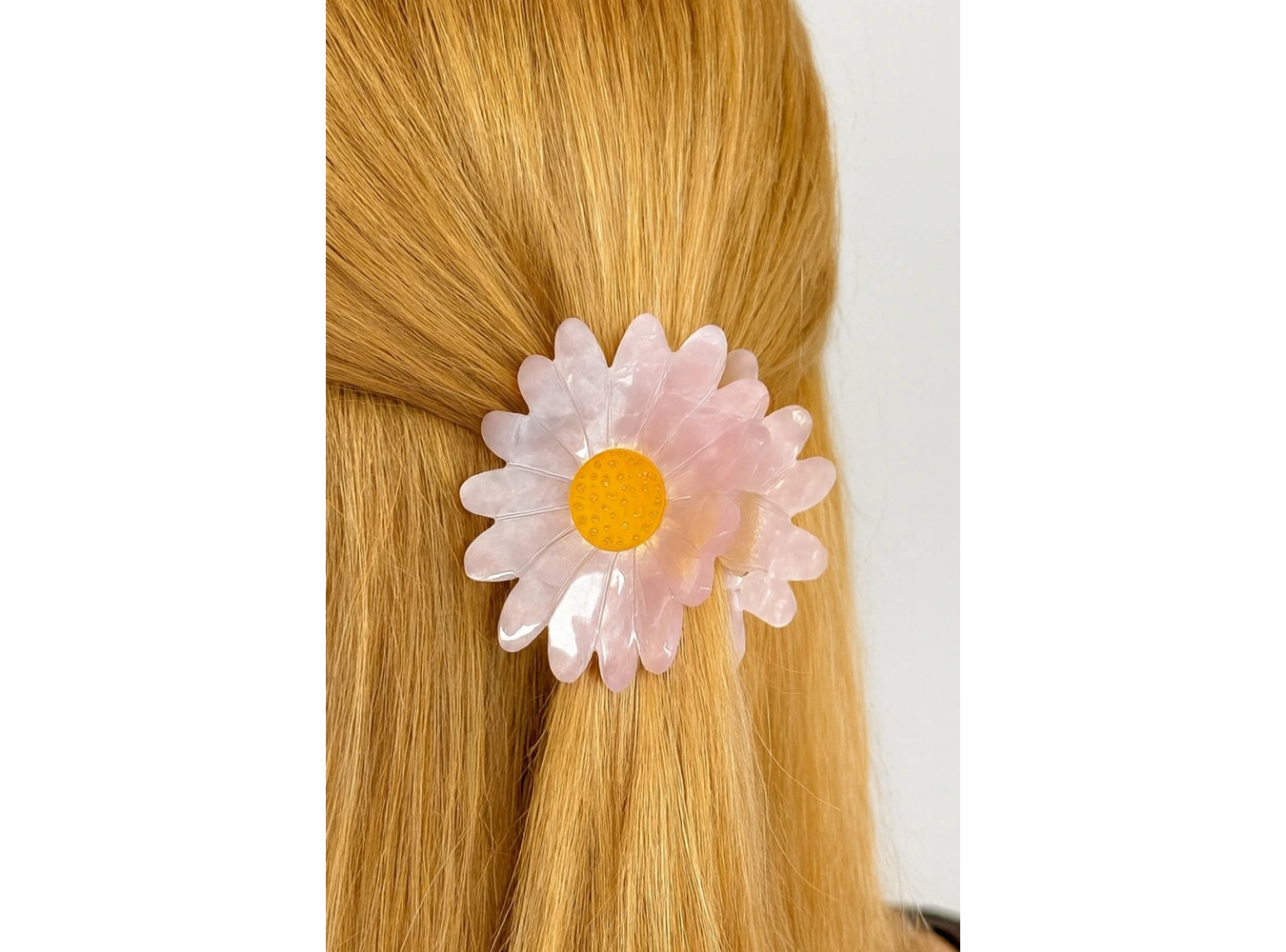 Karışık Renk Çiçek Figürlü Kemik Mandal Toka