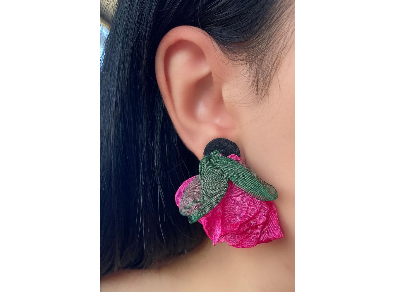 Karışık Renk Çiçek Figürlü Küpe (Çift)