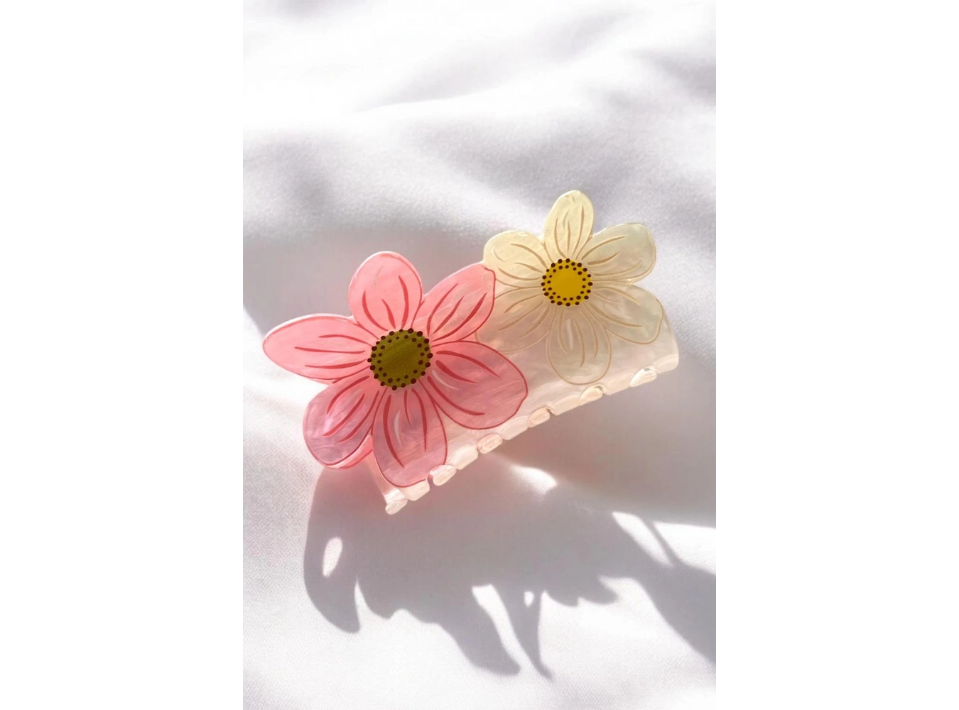 Karışık Renk Çiçek Figürlü Mandal Toka