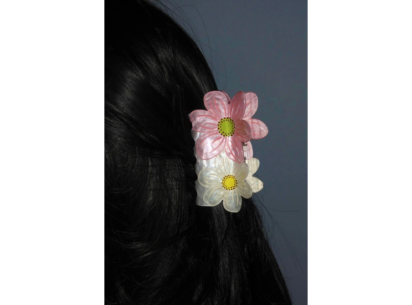 Karışık Renk Çiçek Figürlü Mandal Toka