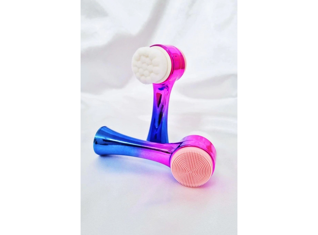 Karışık Renk Çift Taraflı Yüz Cilt Fırçası Silikon Siyah Nokta Akne Temizleme Aparatı