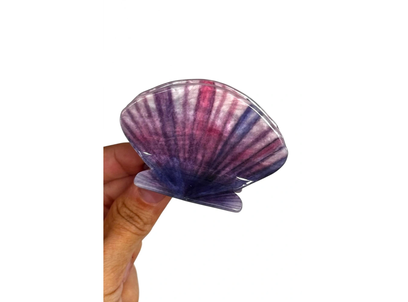 Karışık Renk Deniz Kabuğu Figürlü Kemik Mandal Toka