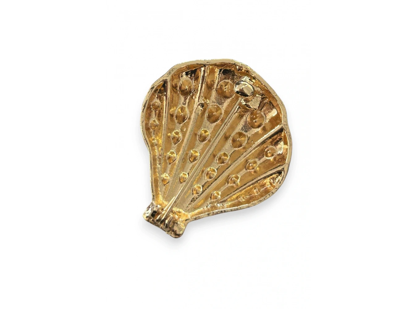 Karışık Renk Deniz Kabuğu Figürlü Taş Detaylı Broş