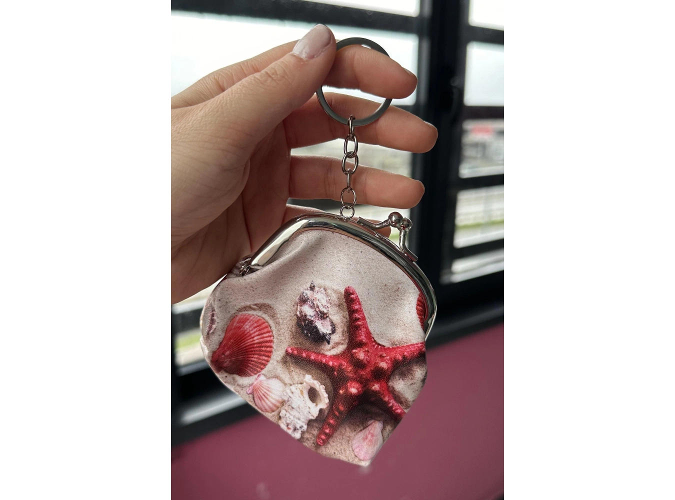 Karışık Renk Deniz Yıldız Figürlü Cüzdan/Anahtarlık