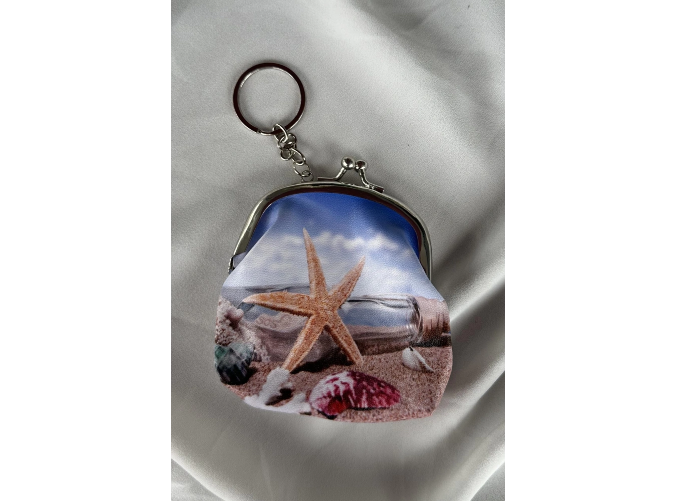 Karışık Renk Deniz Yıldız Figürlü Cüzdan/Anahtarlık