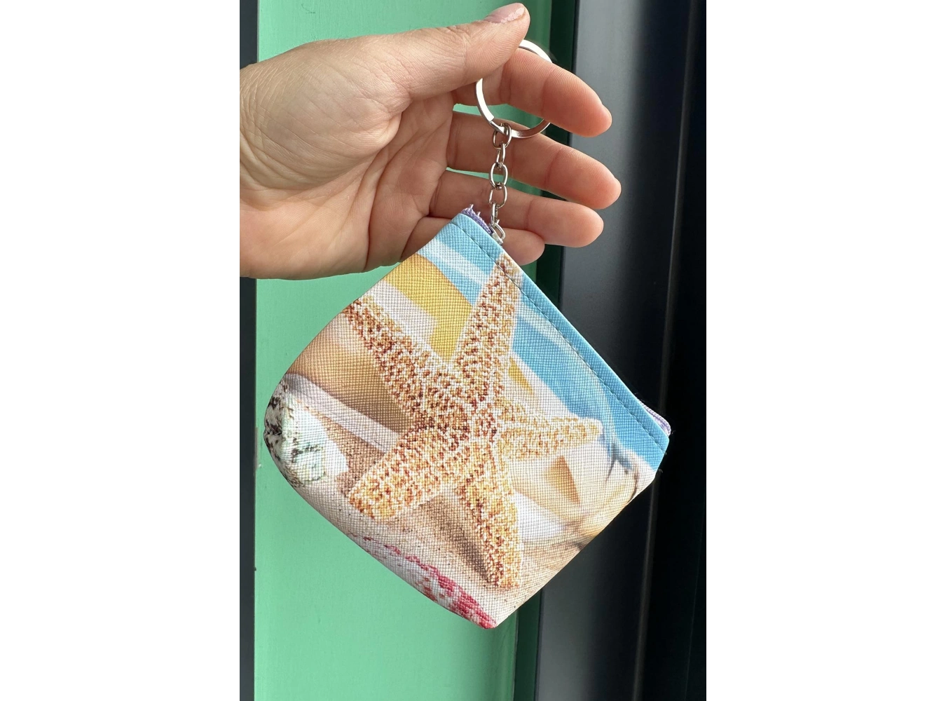 Karışık Renk Deniz Yıldızı Figürlü Anahtarlık /Cüzdan