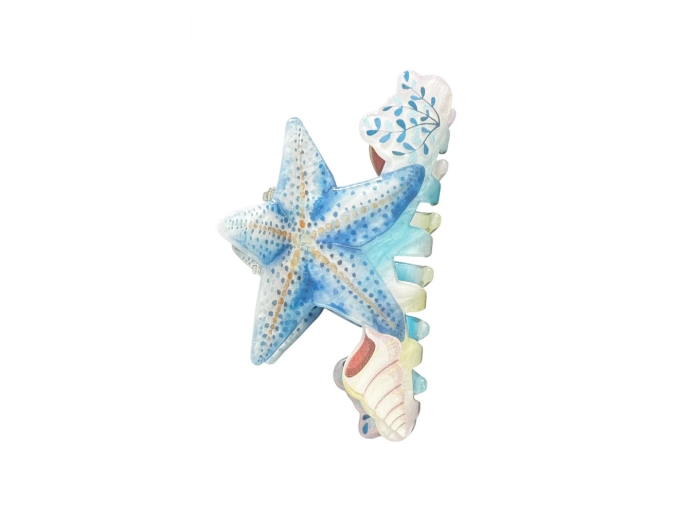 Karışık Renk Deniz Yıldızı Figürlü Kemik Mandal Toka