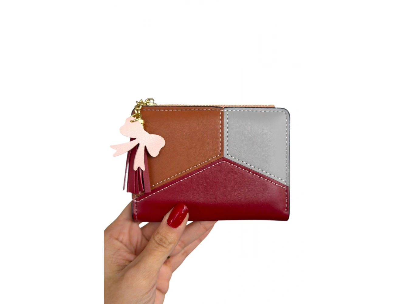 Karışık Renk Deri Kadın Cüzdan