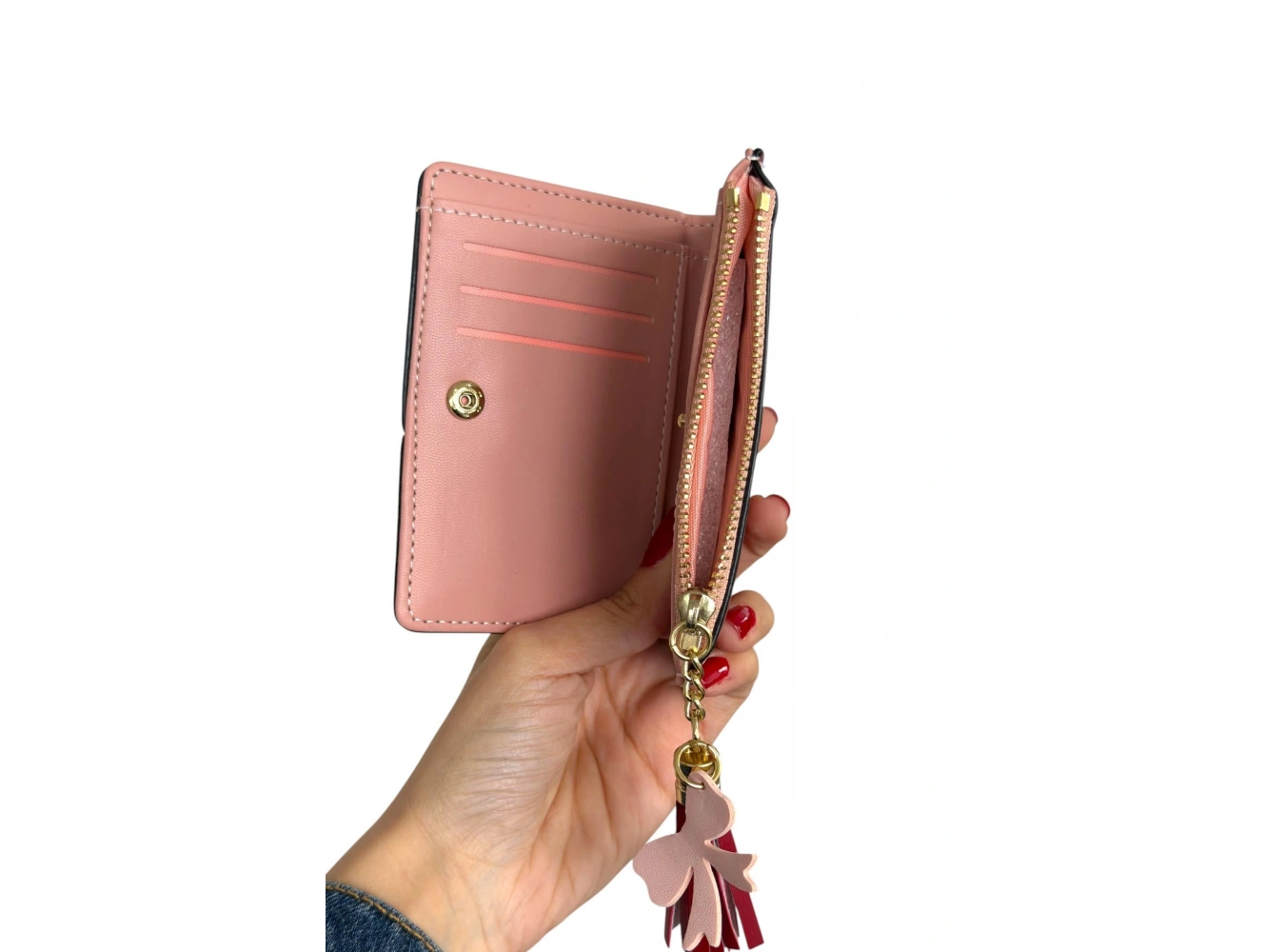 Karışık Renk Deri Kadın Cüzdan