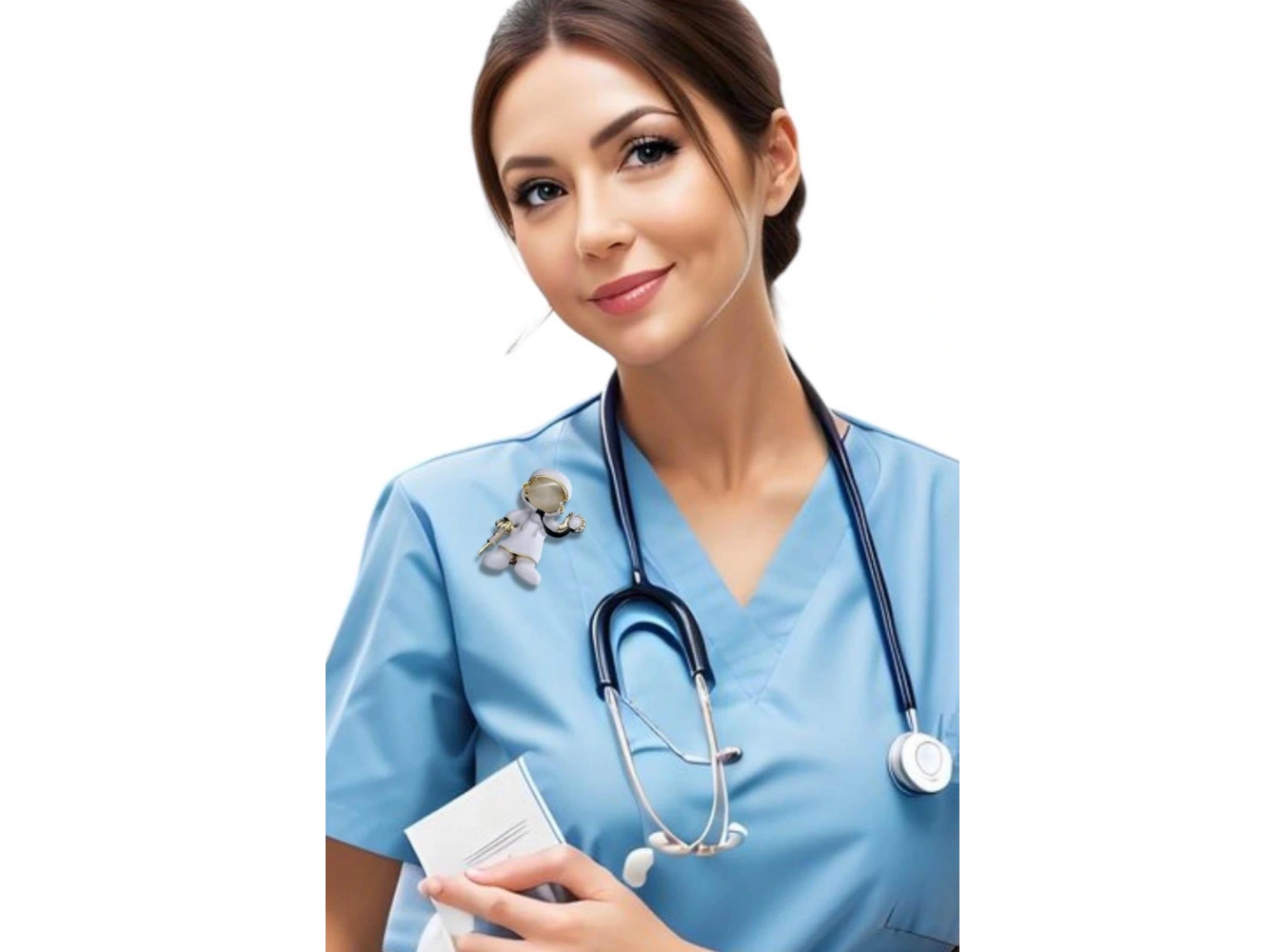 Karışık Renk Doktor Figürlü Broş