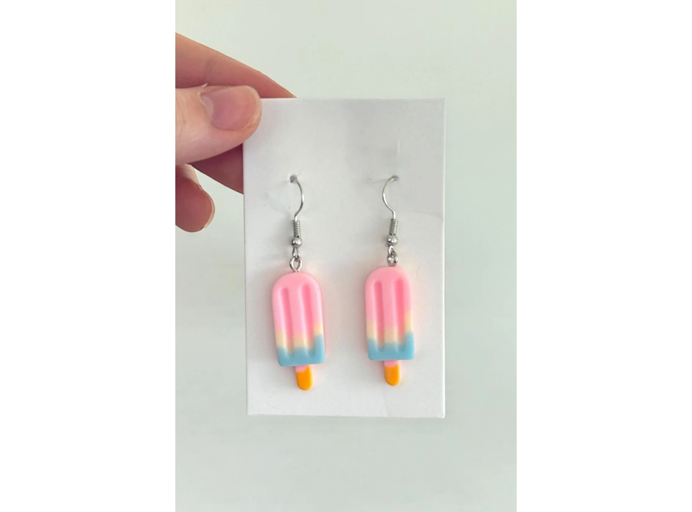 Karışık Renk Dondurma Figürlü Çocuk Küpe (Çift)