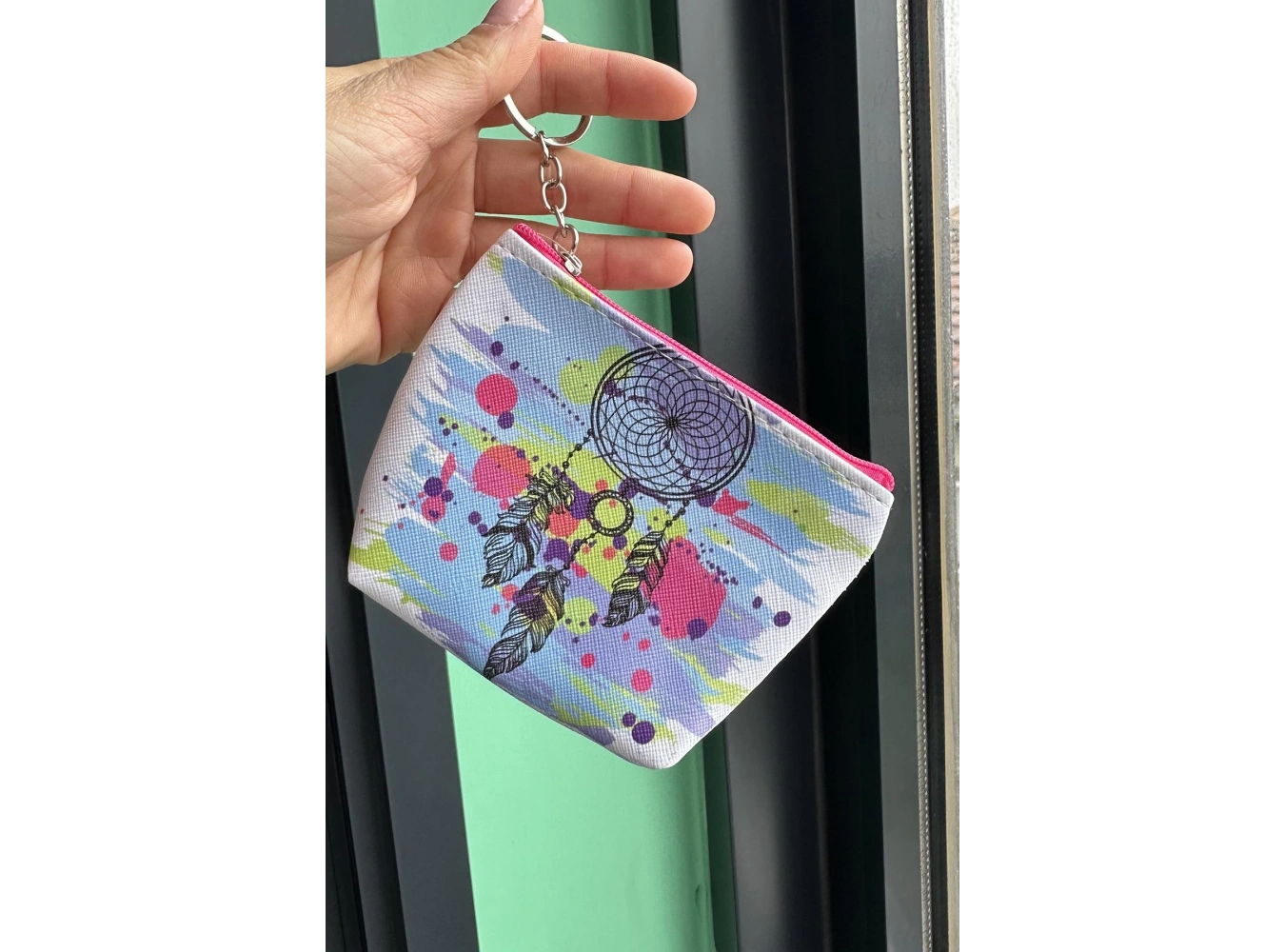 Karışık Renk Düş Kapanı Figürlü Cüzdan/ Anahtarlık