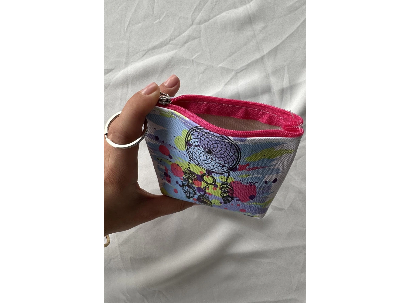 Karışık Renk Düş Kapanı Figürlü Cüzdan/ Anahtarlık