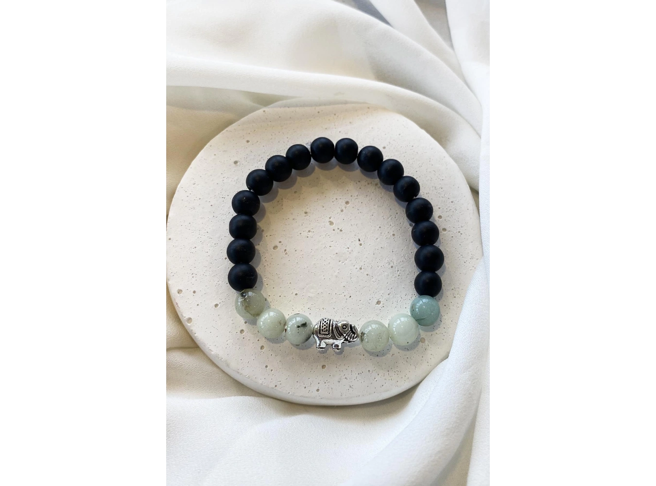 Karışık Renk Fil Figürlü Boncuk Detaylı Erkek Bileklik