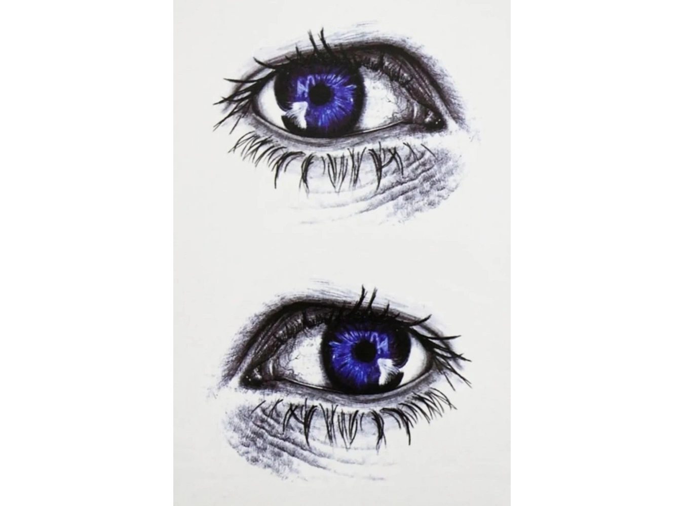 Karışık Renk Göz Figürlü Geçici Dövme Tattoo