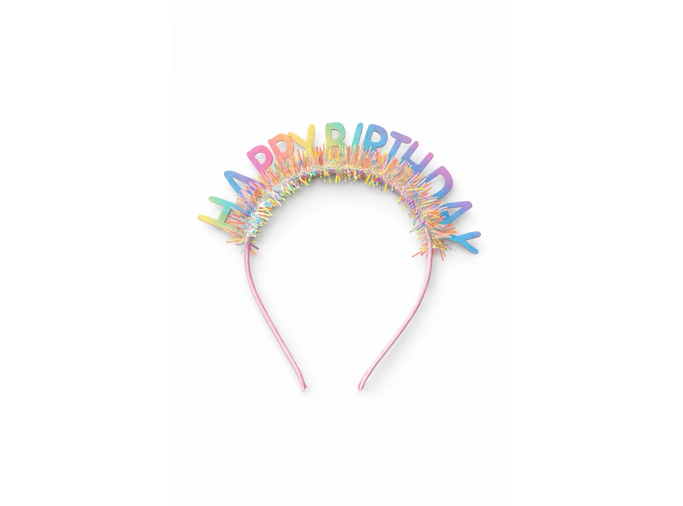 Karışık Renk Happy Birthday Yazılı Taç