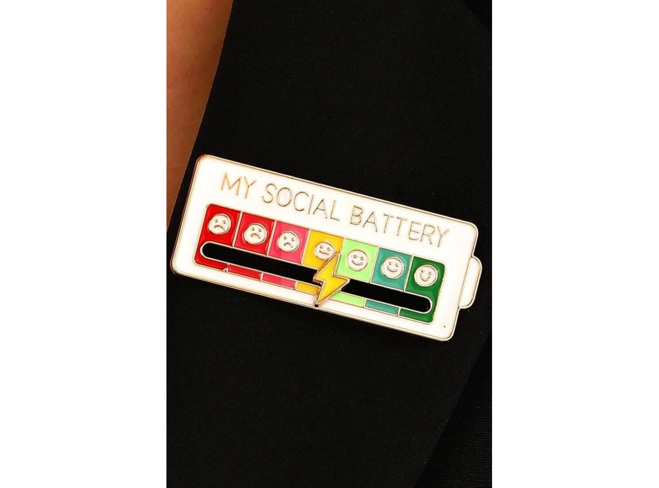 Karışık Renk Hareketli Rozet/Broş