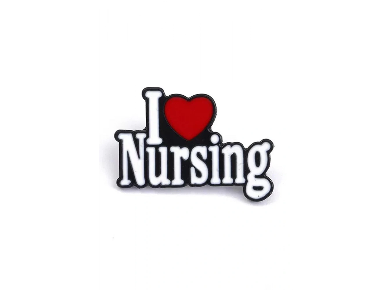Karışık Renk I Nursing Yazılı Kalp Figürlü Broş