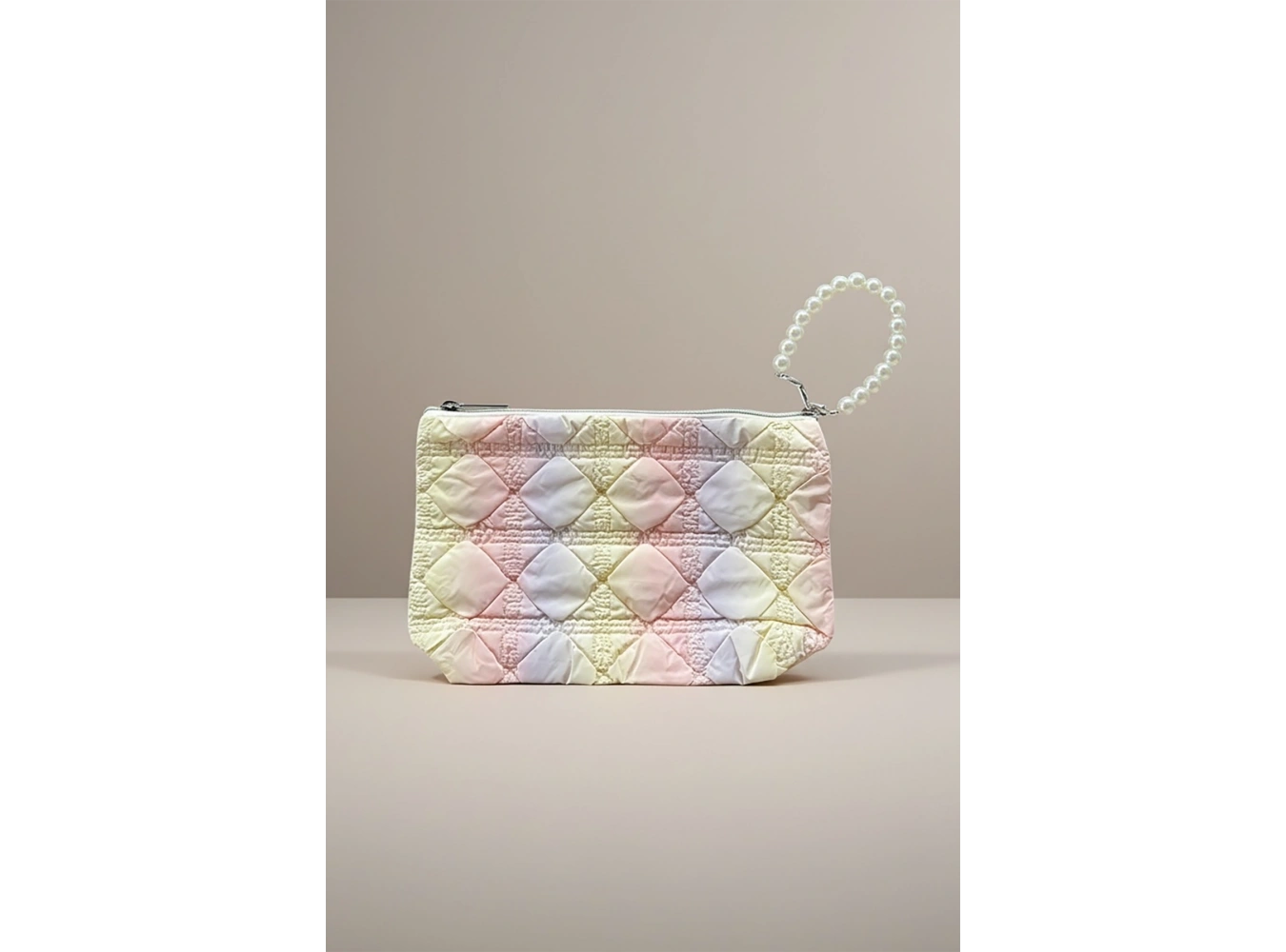 Karışık Renk İnci Detaylı Makyaj Çantası