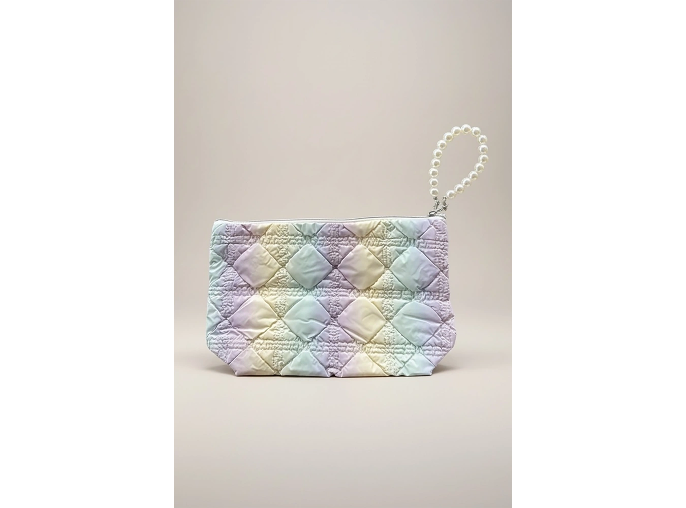 Karışık Renk İnci Detaylı Makyaj Çantası