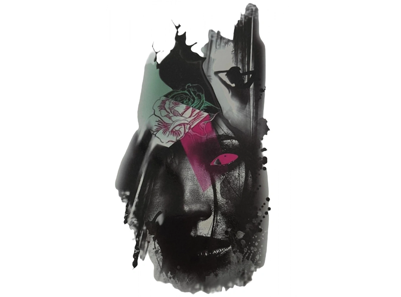 Karışık Renk Kadın Figürlü Dövme Tattoo