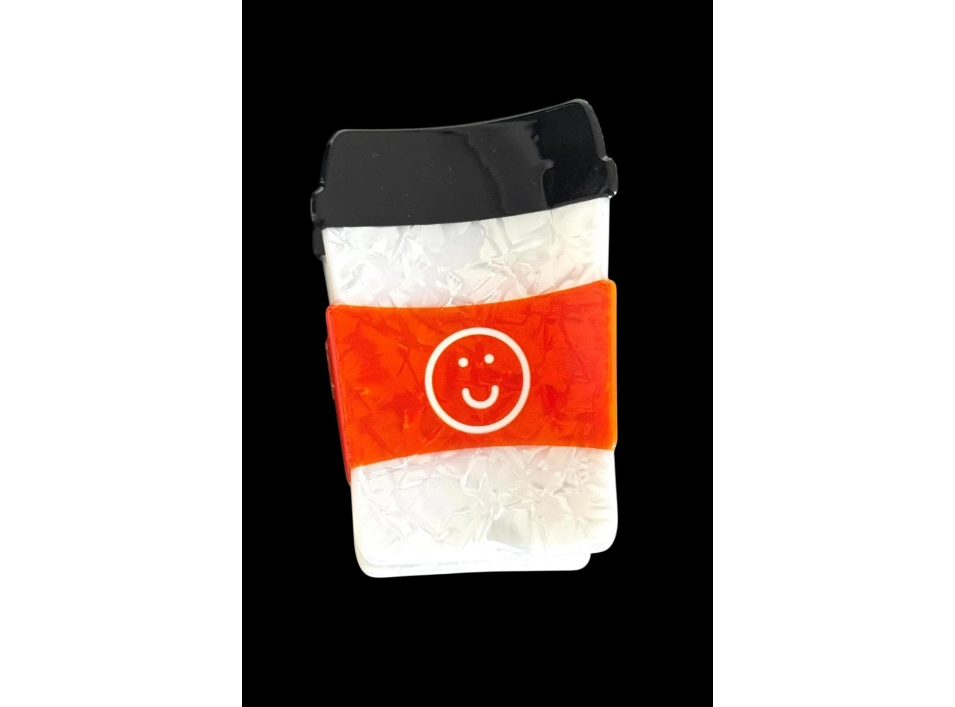 Karışık Renk Kahve Bardağı Figürlü Kemik Mandal Toka