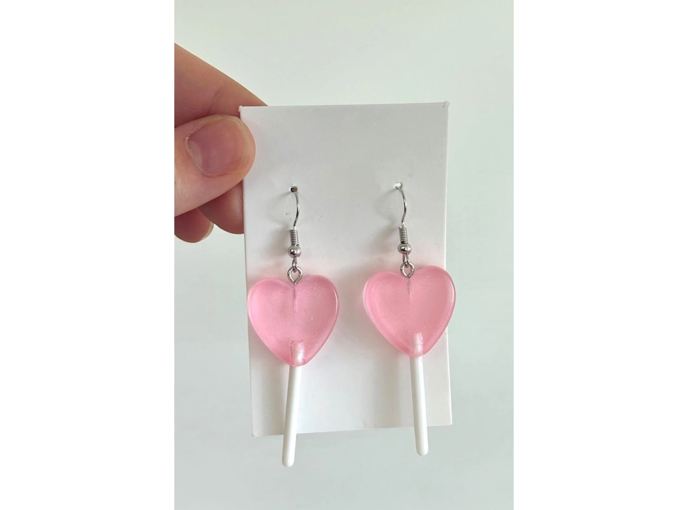 Karışık Renk Kalp Lolipop Figürlü Çocuk Küpe (Çift)