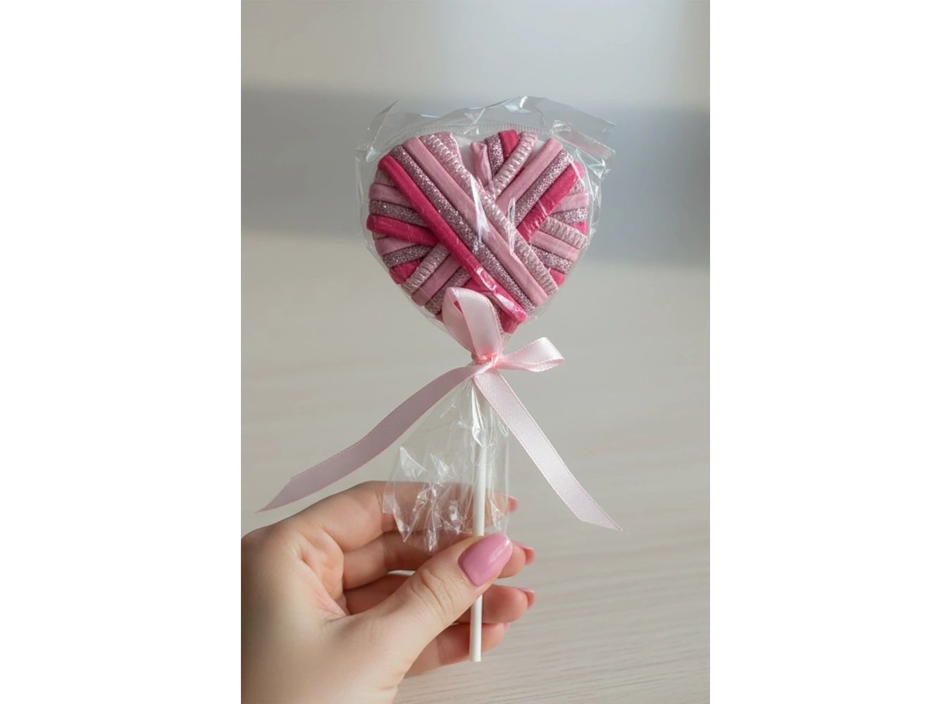 Karışık Renk Kalp Ve Lolipop Figürlü Lastik Toka Set